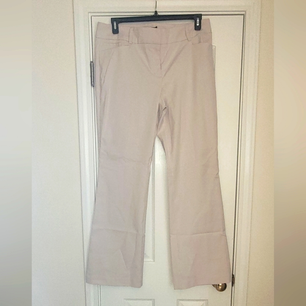 Cream with small white stripes pants